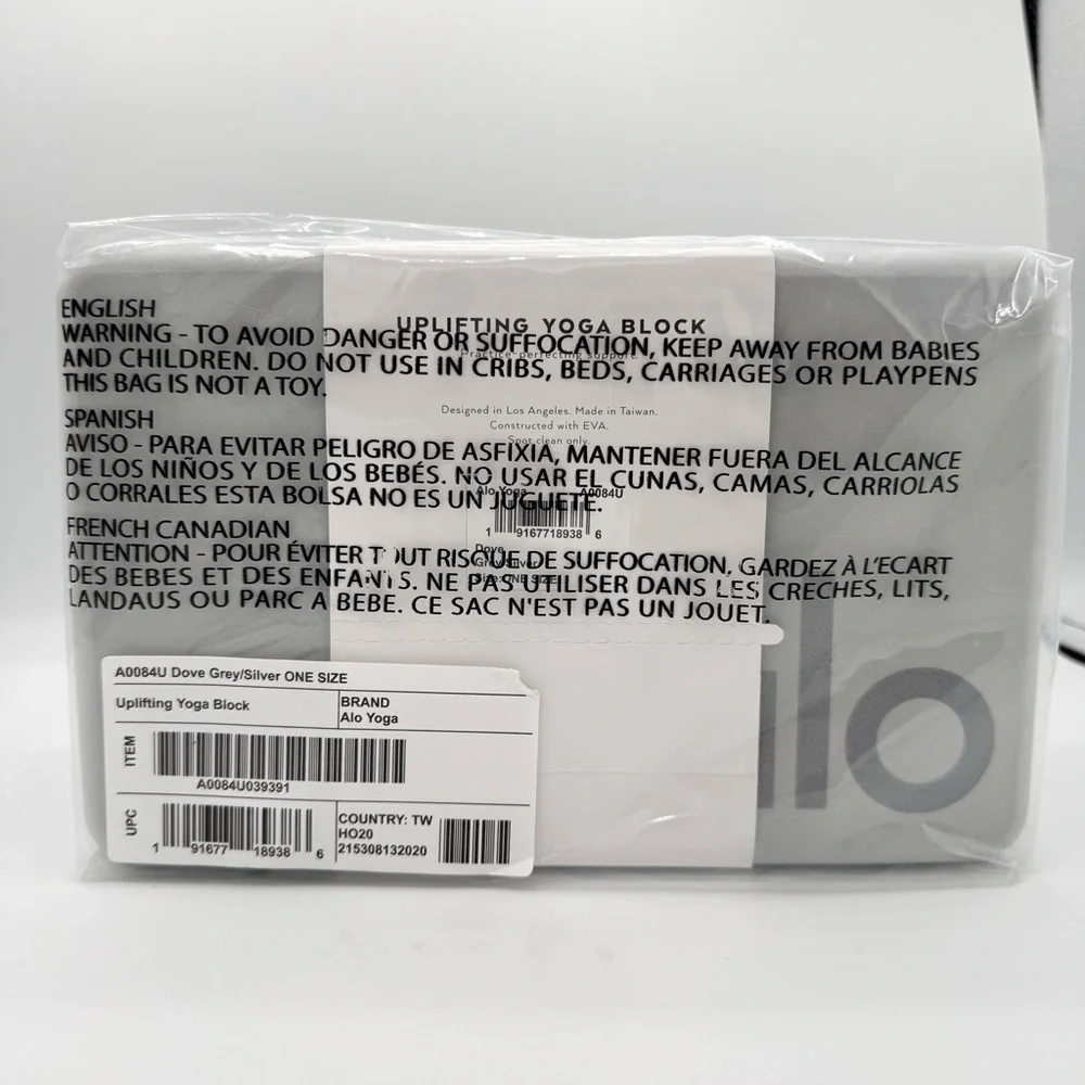 NWT ALO Yoga Uplifting Yoga Block in Dove Grey brand new - Picture 8 of 9